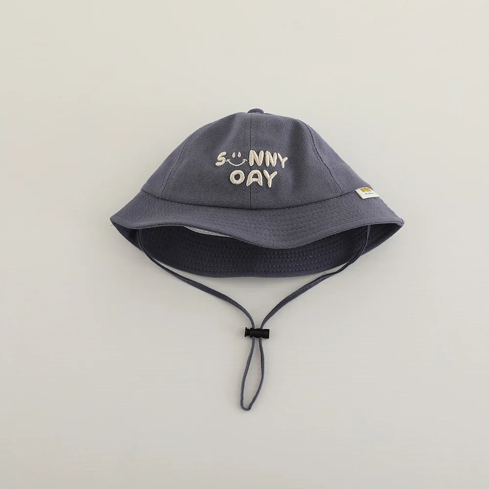 Embroidered Letter Baby Bucket Hat