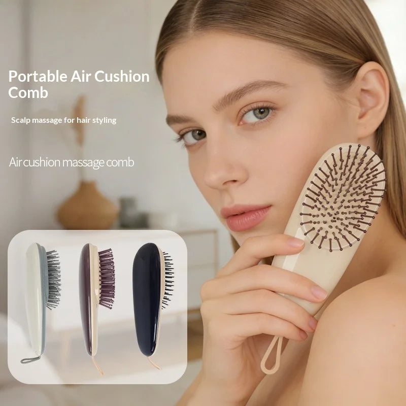 Air Cushion Scalp Massage Brush Portable Detangling Hairdressing Massage Comb For Women Home Use Travel Size Soft Bristles Brush