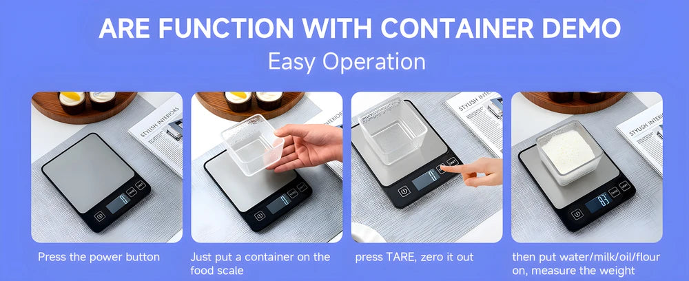 Báscula de cocina de 10 kg con pantalla digital LCD, báscula electrónica de mesa para hornear, báscula de peso en gramos para dieta personal saludable