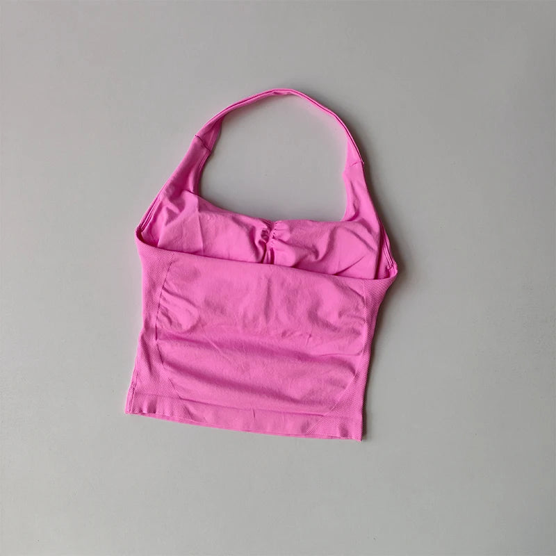 Seamless Cross Back Yoga Sports Bra Summer Shock Proof Gym Workout Fitness Push up Top Yoga Running Active Sportswear Vest Bra
