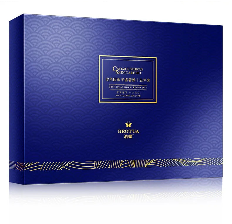 Caviar Pro-Xylane skincare 15-piece set  Reduces Fine Lines Repairs Skin Hydrates  Brightens Anti-Aging Firming Skincare