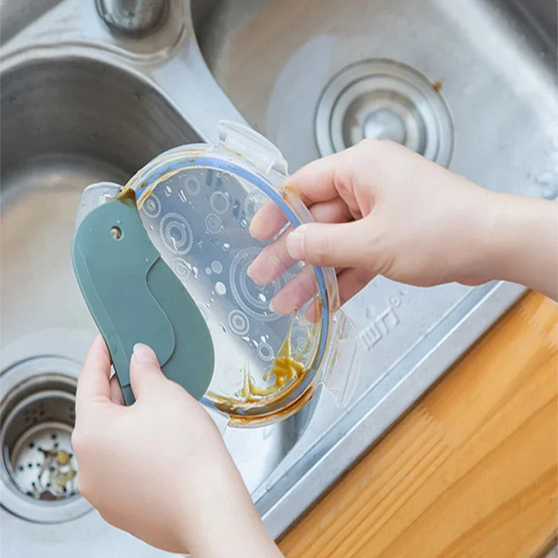 Raspador suave multifuncional de cocina para el hogar, herramienta de limpieza de suciedad y grasa, raspador de silicona para limpiar ollas y manchas de aceite
