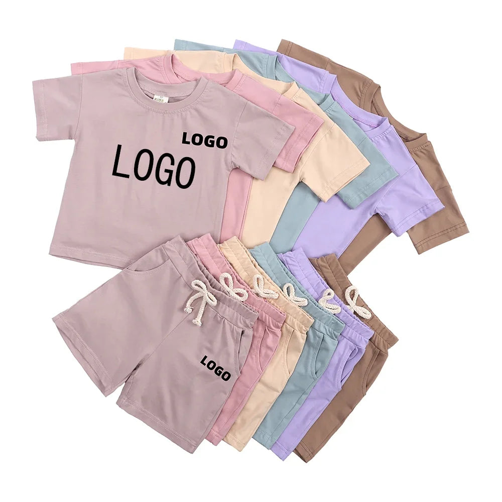 Kids Tales Unisex Toddler Summer Clothing Set - Cotton T-Shirt & Shorts