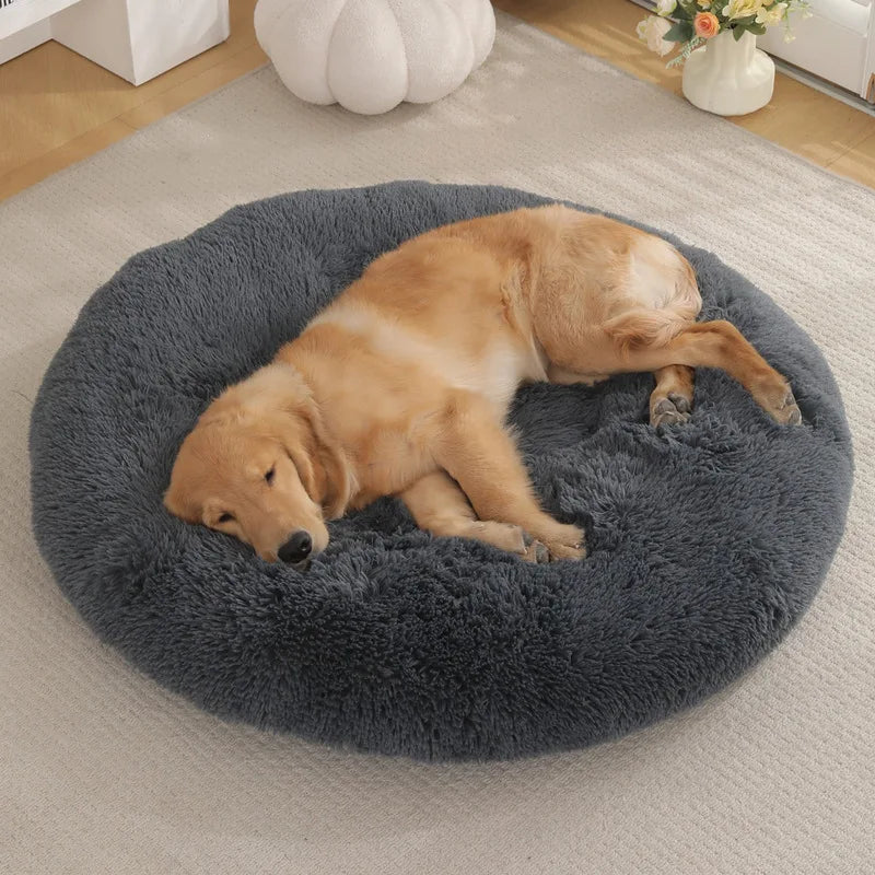 Round Pet Mat, Dog Pad, Plush, Warm for Winter, Sleeping Dog Bed, Cat Nest, Dog Nest, Pet Supplies