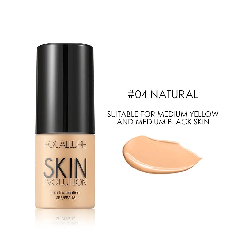 Focallure Base Face Liquid Foundation Cream Full Coverage Concealer Oil-Control Moisturizing Foundation Cream Makeup For Women'S