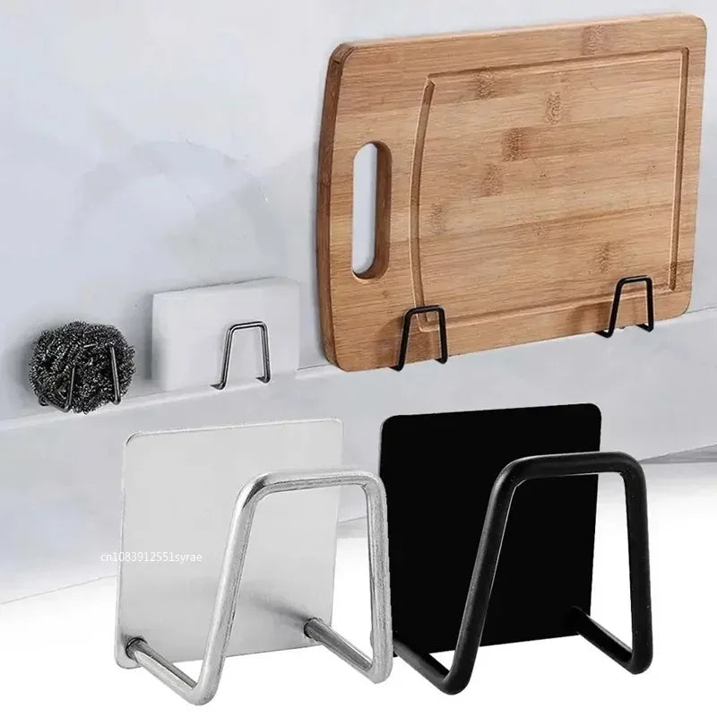 Soporte de esponjas de cocina, estante de acero inoxidable para fregadero, soportes adhesivos, escurridor, ganchos de pared, organizador de almacenamiento de accesorios