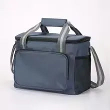 Bolsa Térmica Aislada Grande Negra Impermeable Antifugas Engrosada de Mano/Hombro para Picnic al Aire Libre