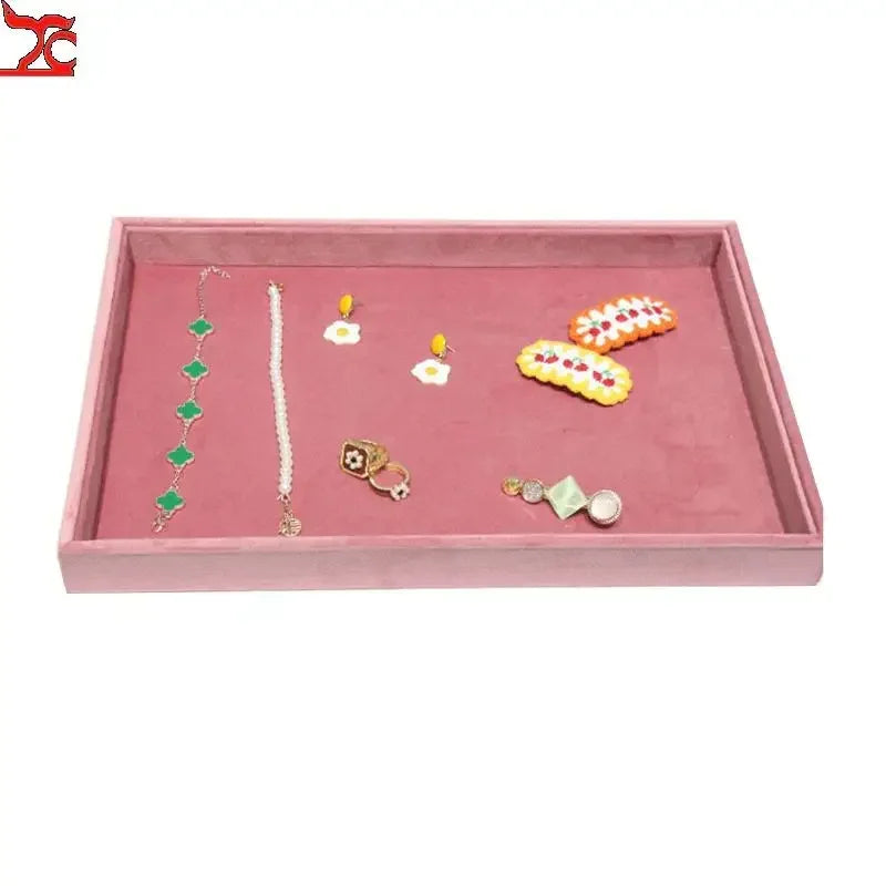 New Velvet Jewelry Tray | Ring Earring Necklace Organizer Case