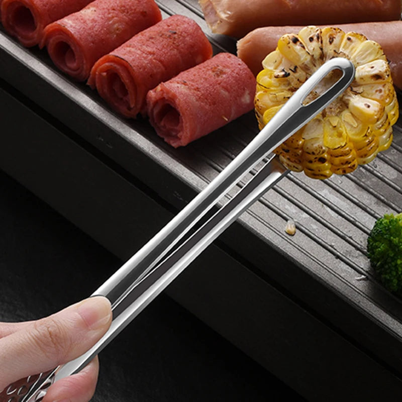 Pinzas de cocina para barbacoa, pinzas de cocina de acero inoxidable, pinzas para ensalada, carne, alimentos, utensilios de buffet, barbacoa, gadgets de cocina