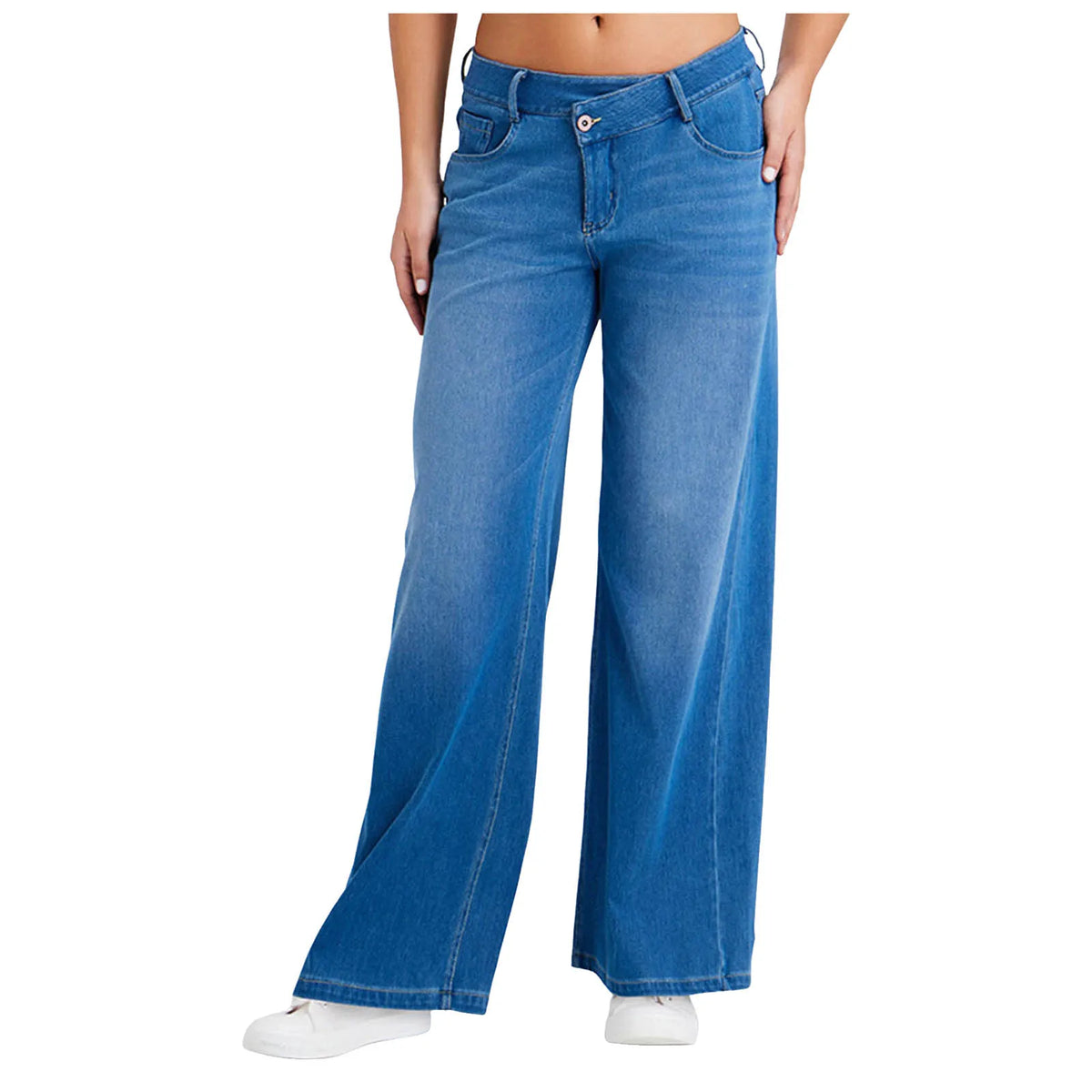 Oversize Baggy Jeans Women High Waist Button Stretch Pockets Loose Straight Blue Black Denim Pants Street Plus Size Casual Pants