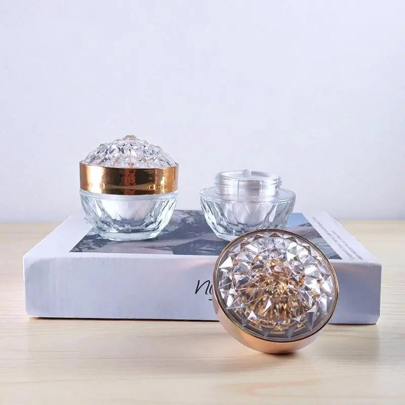 Empty Portable Mini Clear Glass Refillable Inner Liner Sub Packaging Eye Face Cream Travel Cosmetic Storage Containers