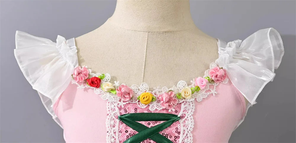 Girls Clothes Ballerine Baby Dresses Vestido Outfit Girl Ballet Leotards Robe Fille Summer Kids Ballet Dress Tutu Dance Costumes