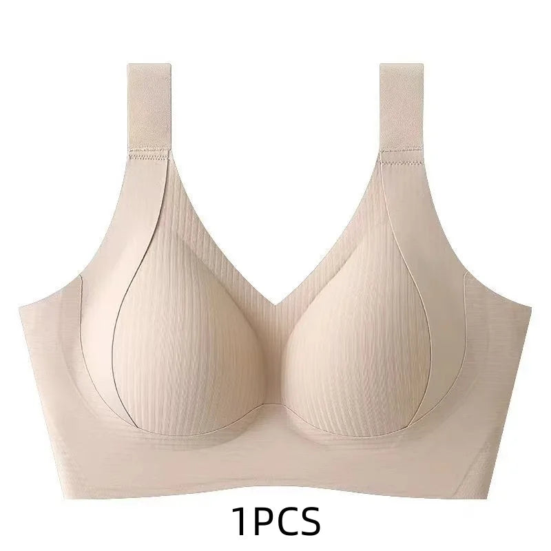 Seamless Wireless Bra For Full Busts And Petite Figures, Thin Light Support, No Wires, Pull Up Anti Sagging