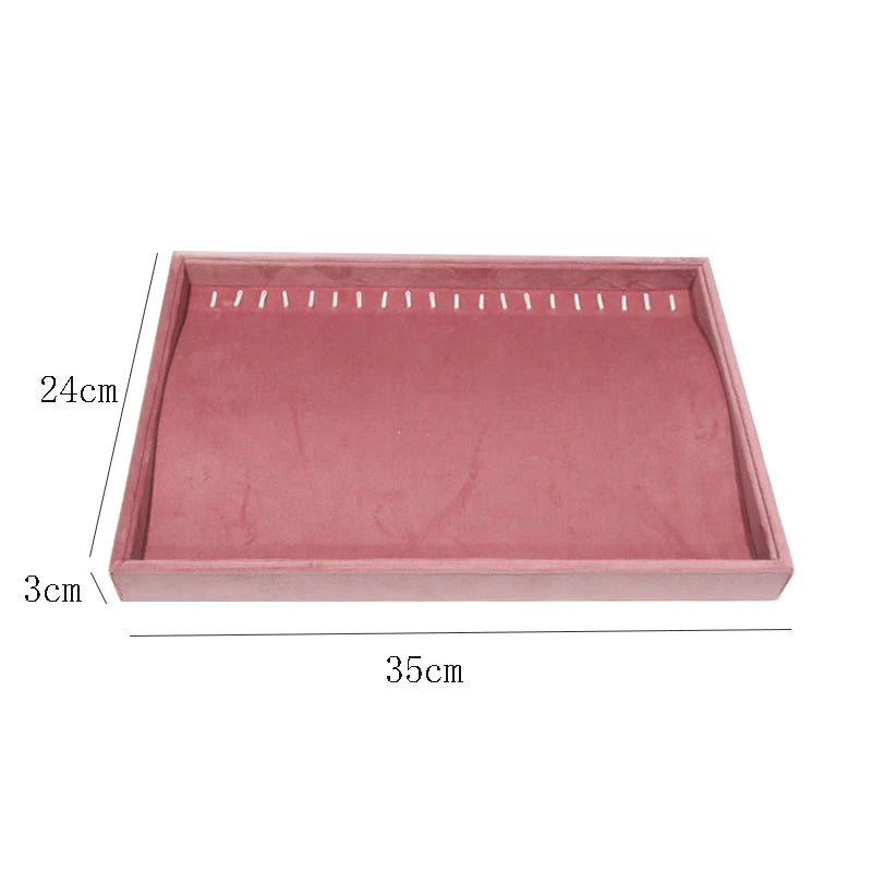 New Velvet Jewelry Tray | Ring Earring Necklace Organizer Case