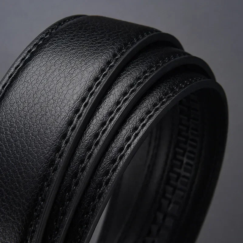 Men's Click Belt Business Luxury Designer Brand Genuine Leather Belts Jeans Automatic Adjustable Alloy Buckle Waist Straps Belts
