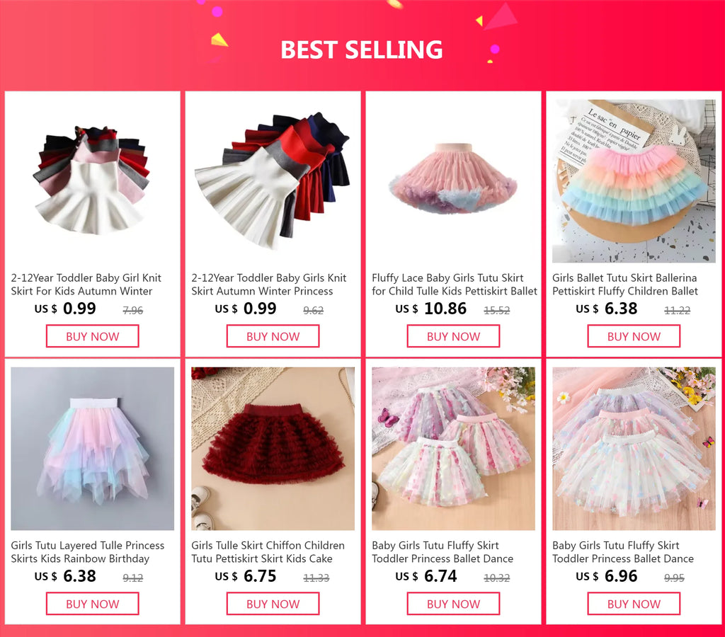 2-12Year Toddler Baby Girls Knit Skirt Autumn Winter Princess Pleated Children School High Waist Mini Tutu Skirts Kids Clothing