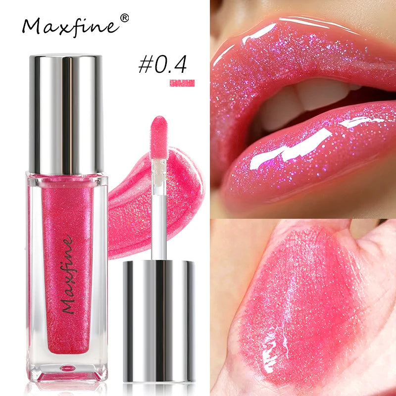Shimmer Glitter Lip Gloss Transparent Diamond Sparkle Lip Tint Smooth Hydrating Lip Shine Can Be Used Over Lipstick Party Cosmet