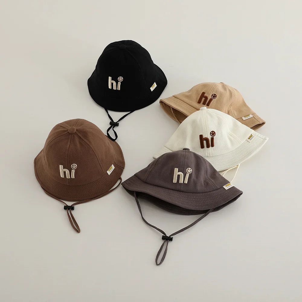 Embroidered Letter Baby Bucket Hat