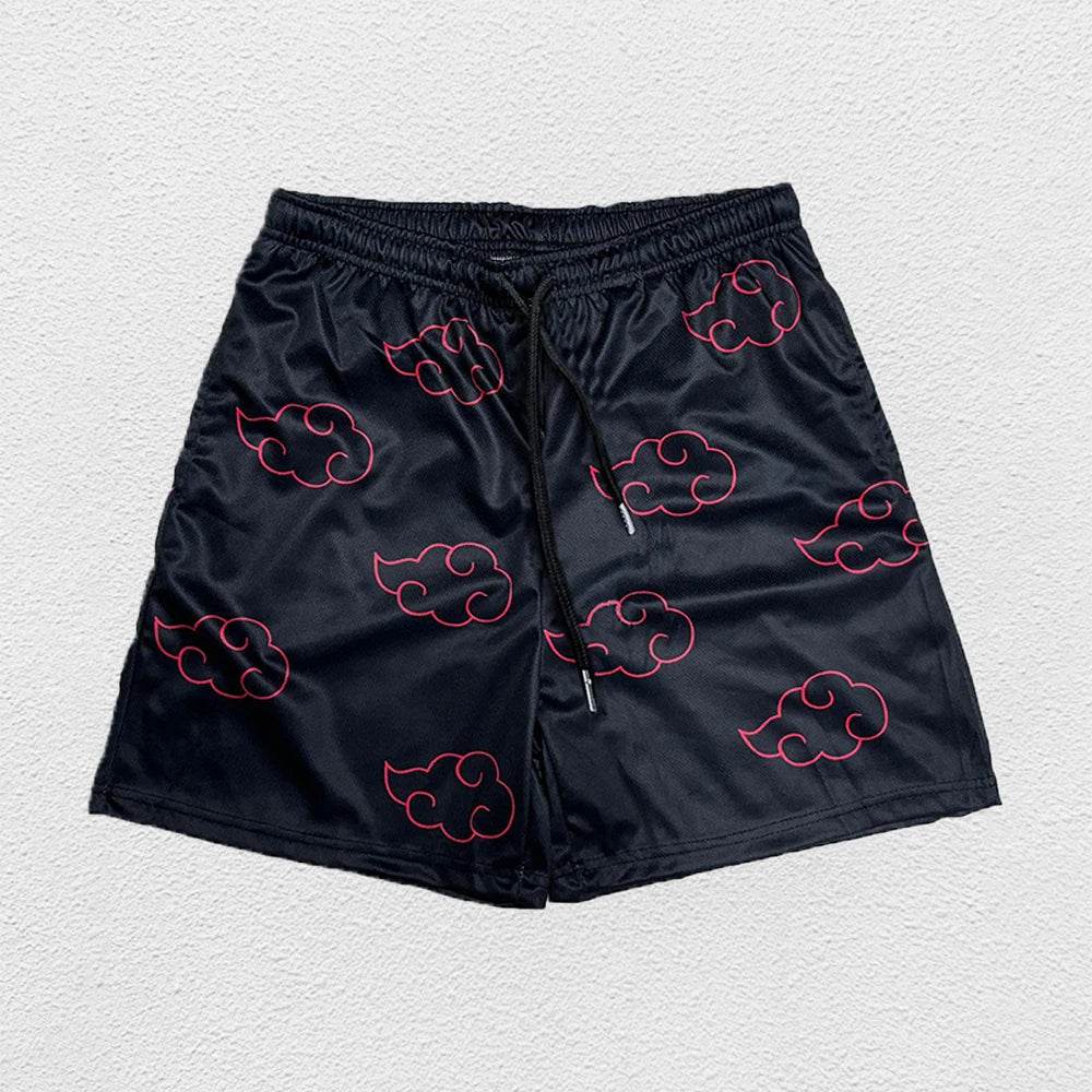 Anime Running Shorts for Men Quick Dry Performance Gym Wear Breathable Jogging Shorts