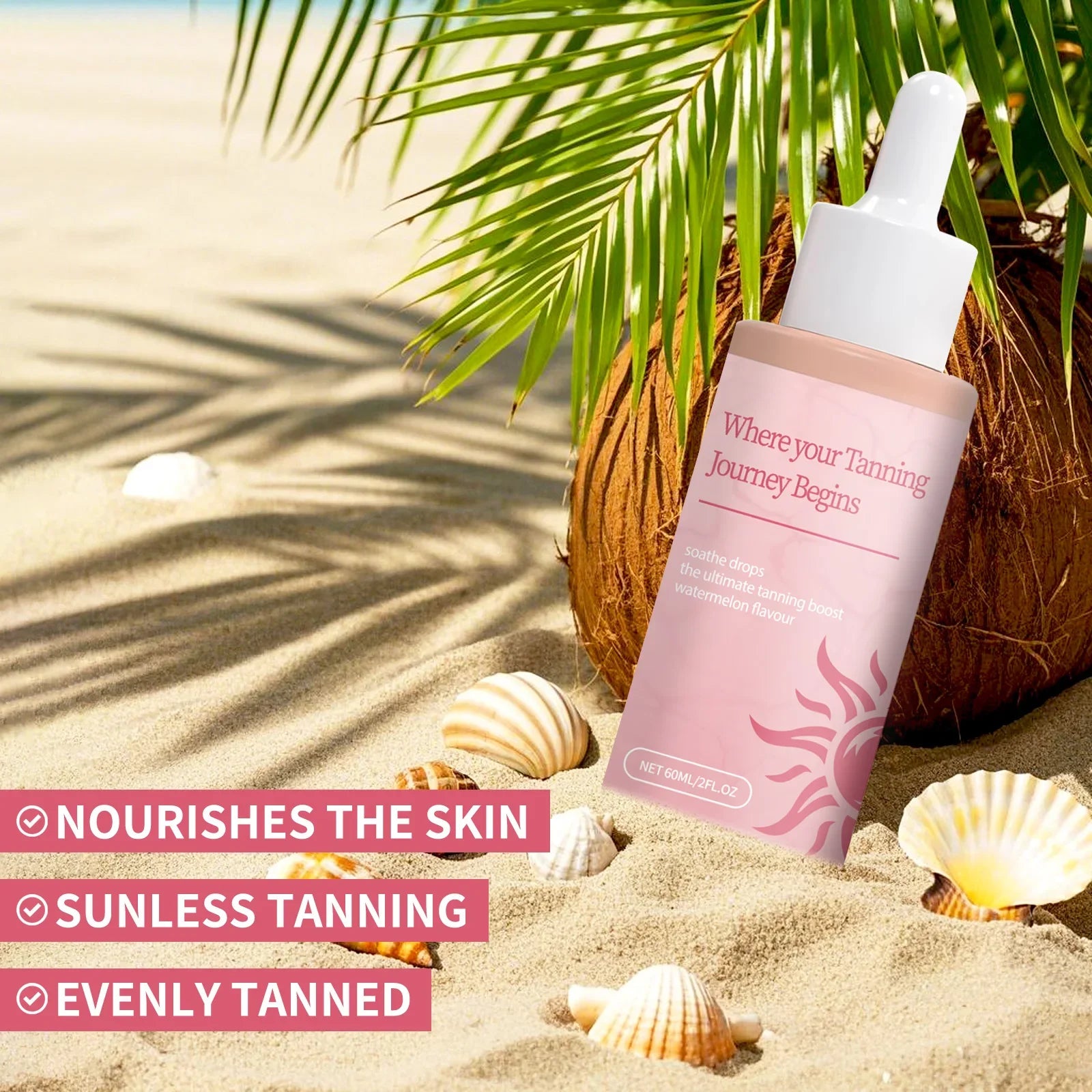 Sunless Tanning Drops To Drink – 50Ml/60Ml | Achieve Sun-Kissed Glow Without Uv | Vegan Formula For All Skin Types | Easy To Use