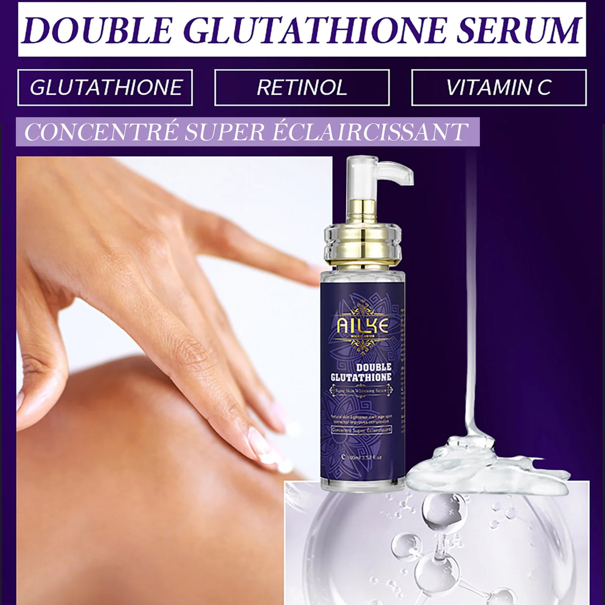 AILKE 5-in-1 Glutathione Skin Whitening Care Set for Face and Body