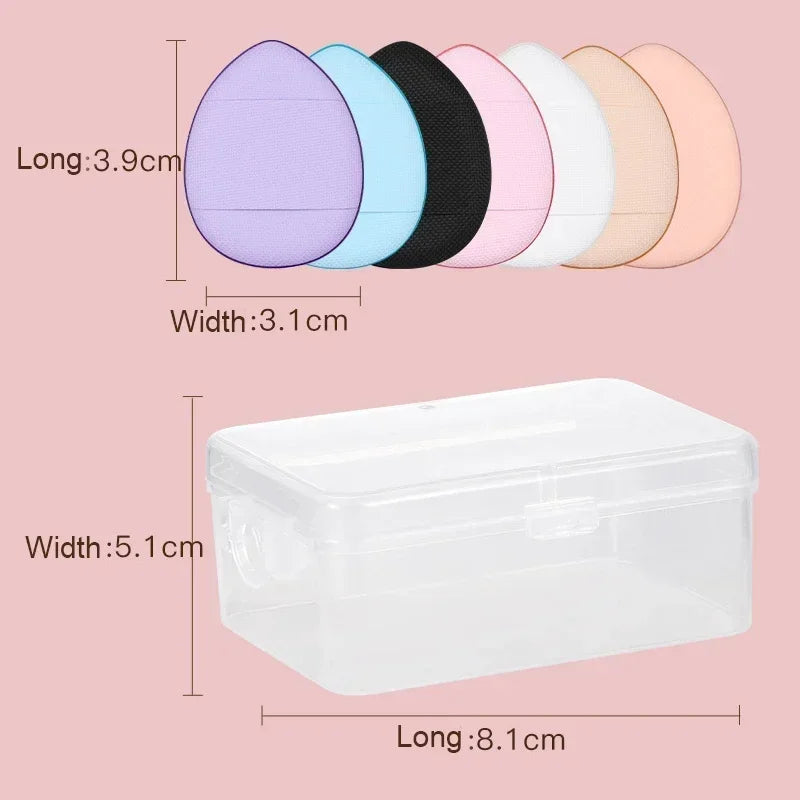 10Pcs Mini Finger Puff Foundation Small Air Cushion Powder Sponge Face Concealer Bb Cream Cosmetic Applicator Makeup Tools