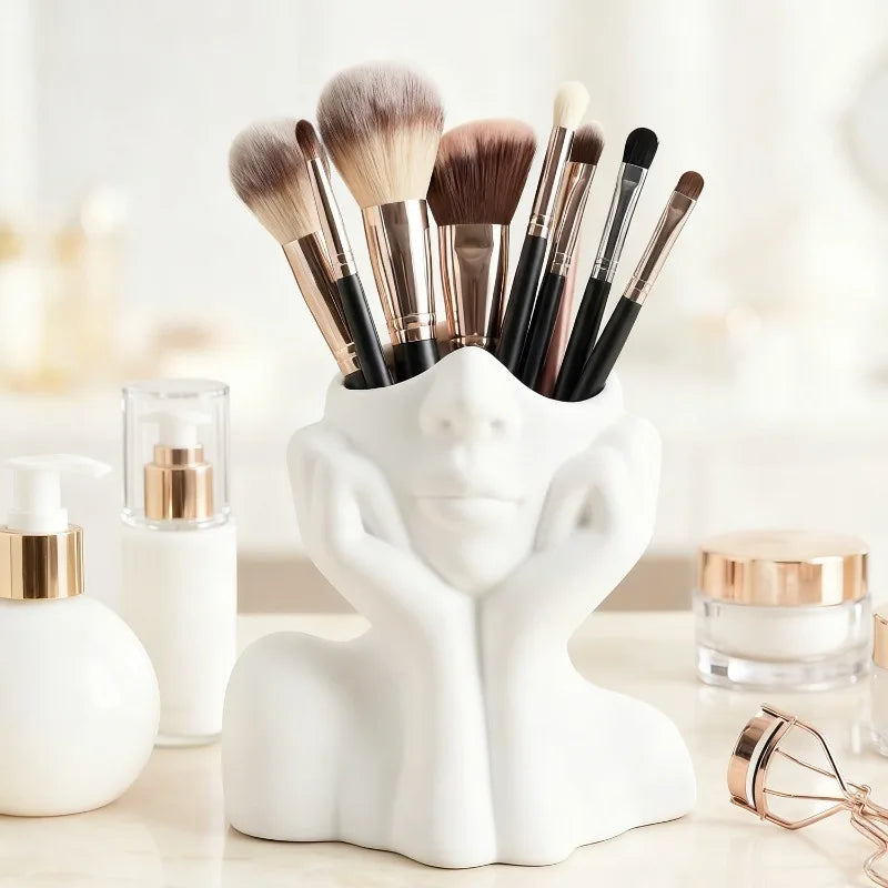 New Face Shape Makeup Brush Holder Human Body Art Styling Office Organizers Multifunctional Makeup Brush Holder Storage Box