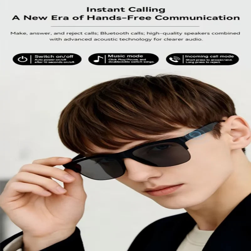 Lenovo AI Smart Glasses Voice Assistant Music Touch Control Bluetooth Call Outdoor Fashion Sunglasses For Men Women 2026 New