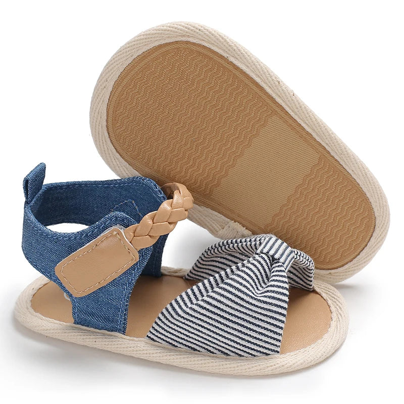 Baby Girl Summer Sandals 0-1 Year Cute Bow First Walker Soft Comfortable Newborn