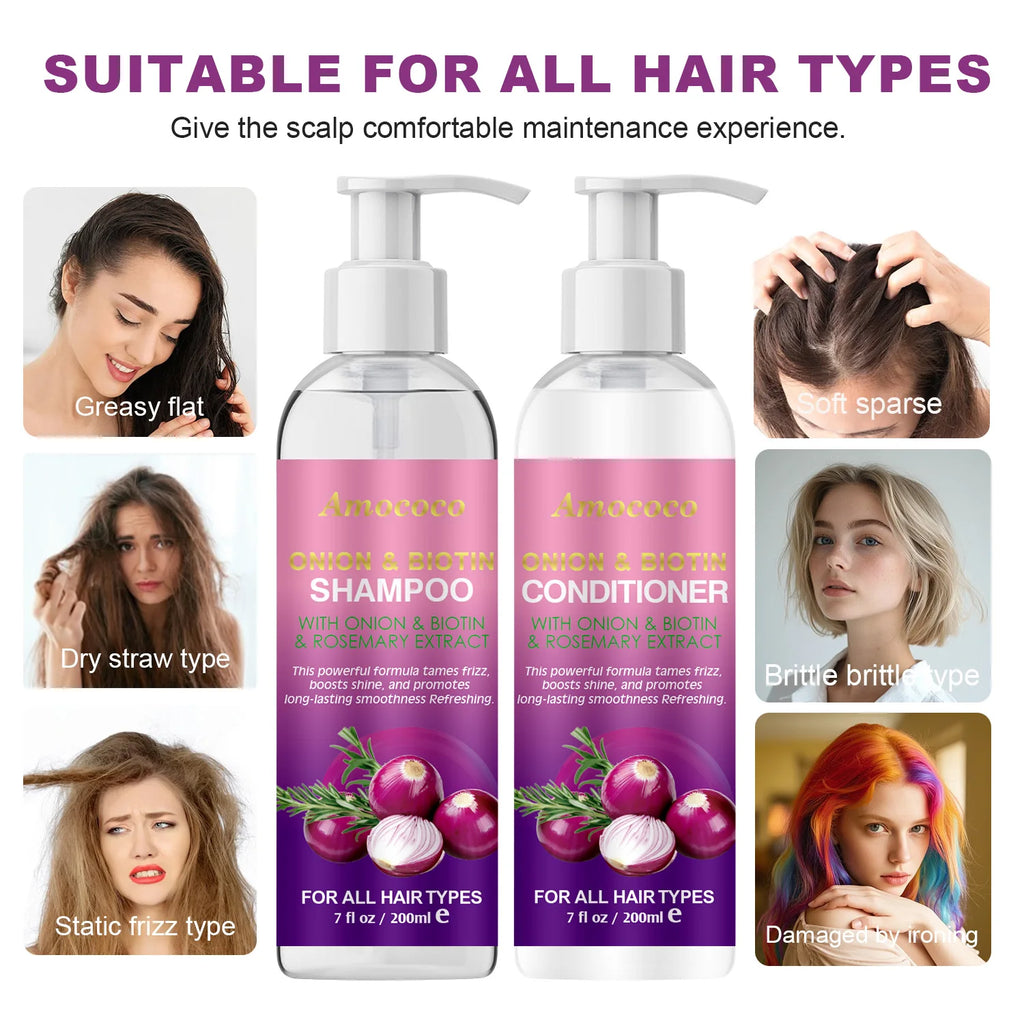 Amococo Shampoo and Conditioner Set - 2 x 200ml Hair Care Duo