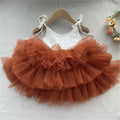 Toddler Girls Lace Tutu Dress for Kids Lovely Layers Ruffles Vestidos Fashion Baby Birthday Party Gown Boutique Wear