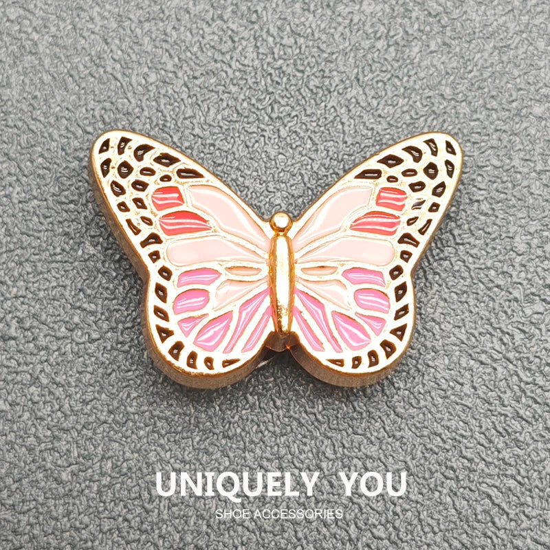 Shoe Charms Shoe Decoration Diy Metal Pony Rainbow Diamond Butterfly Heart Texture Advanced Fashion Decorations For Cross Shoes