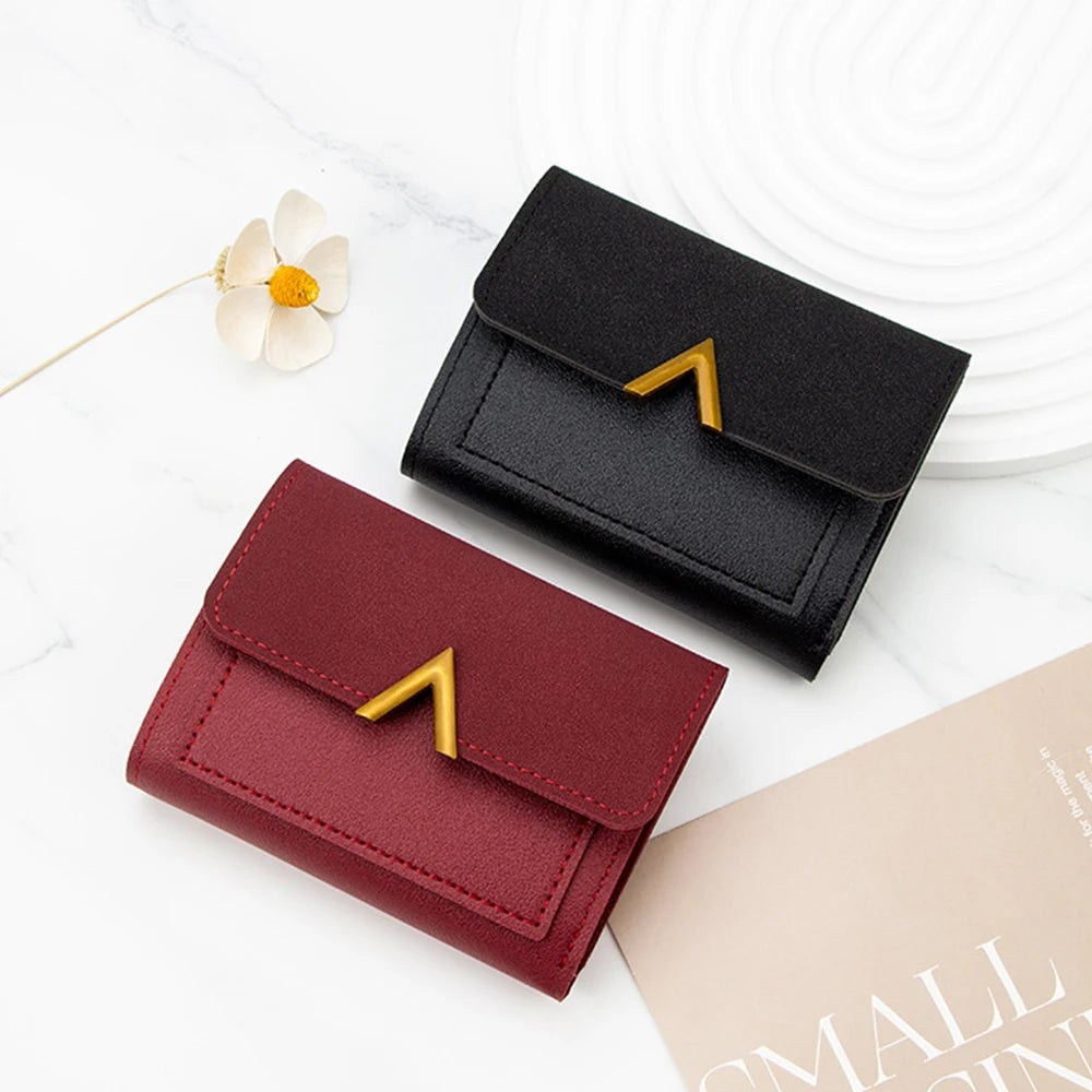 CNGRANDBAG Women's Personalized PU Leather Tri-Fold Wallet