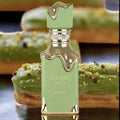 Eclaire Pistache Perfume IInspired By French Pistachio Eclair. Fresh Nut‑milky Sscent With Mellow Sweetness. Green‑gold Dripping Bottle, Not Cloying, Delivers Soft And Comforting Gourmand Fragrance Experience.