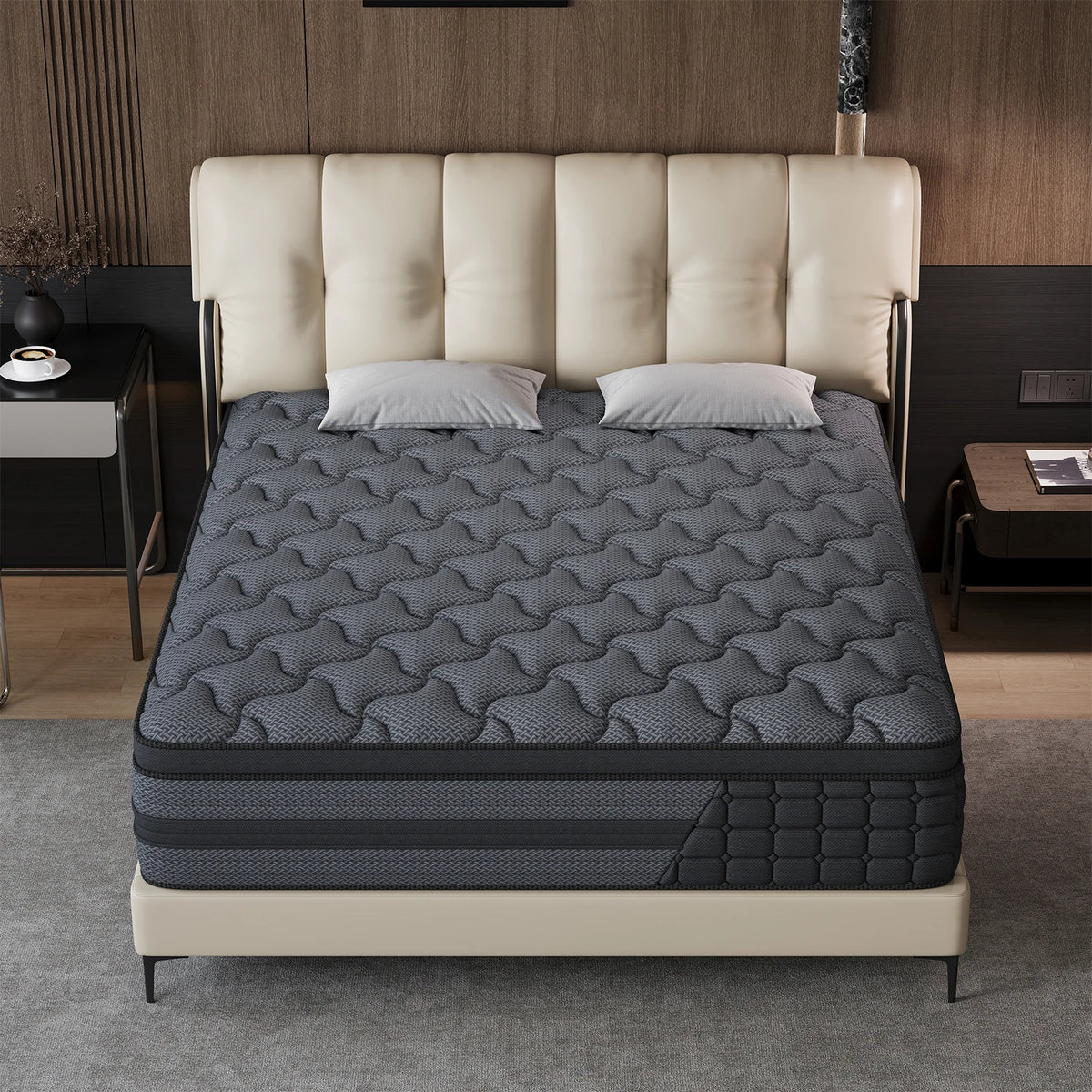 Queen King Mattress 12 Inch 14 Inch Twin Full Superior Firm Hybrid Mattress In A Box - Euro Top Luxury Mattress-Gel Memory Foam And Innerspring Hybrid Mattress For Motion Isolation, Edge Support