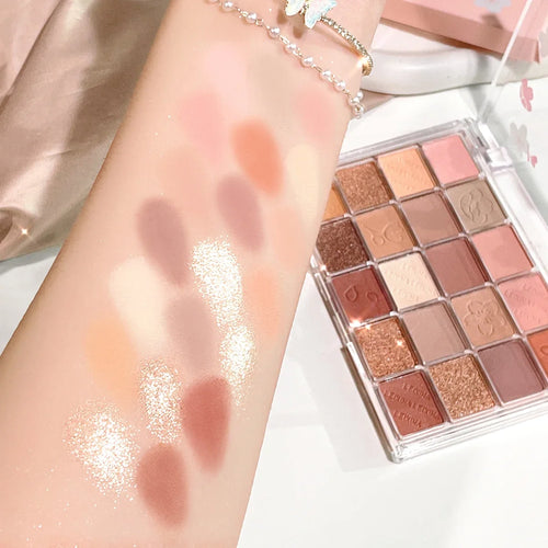 Paleta de Sombras de Ojos de 20 Colores Acabados Brillantes y Mate para Entusiastas del Maquillaje Altamente Pigmentada Difuminable Larga Duración
