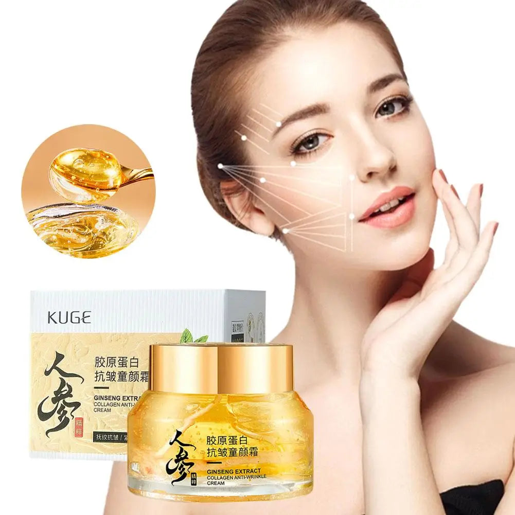 24k Gold Ginseng Face Cream Polypeptide Moisturizing Niacinamide Facial Serum For Skin Care Cream 24k Gold Ginseng Serum