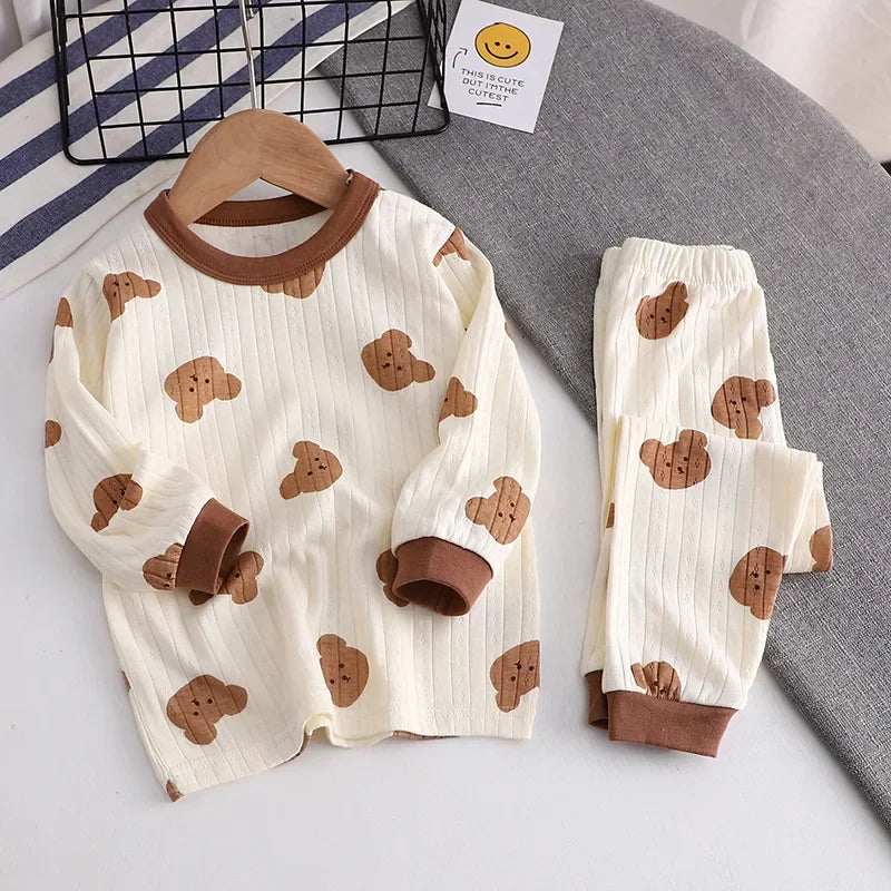 Baby Boy pajamas Children Loungewear Long Sleeve Pajamas Cute Deisgn Lightweight and Comfortable Fabric Sleepwear Outfit