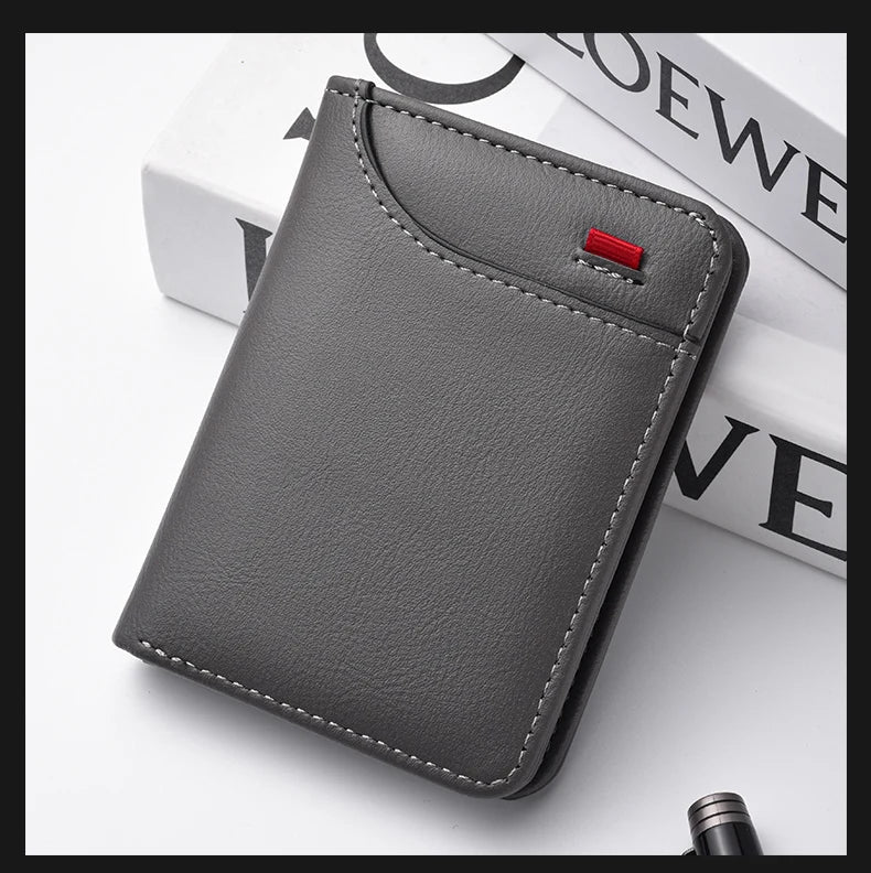 Men's Wallet Vertical Multi Card Small Wallet Driver's License Youth Mini Student Change Bag Card Bag