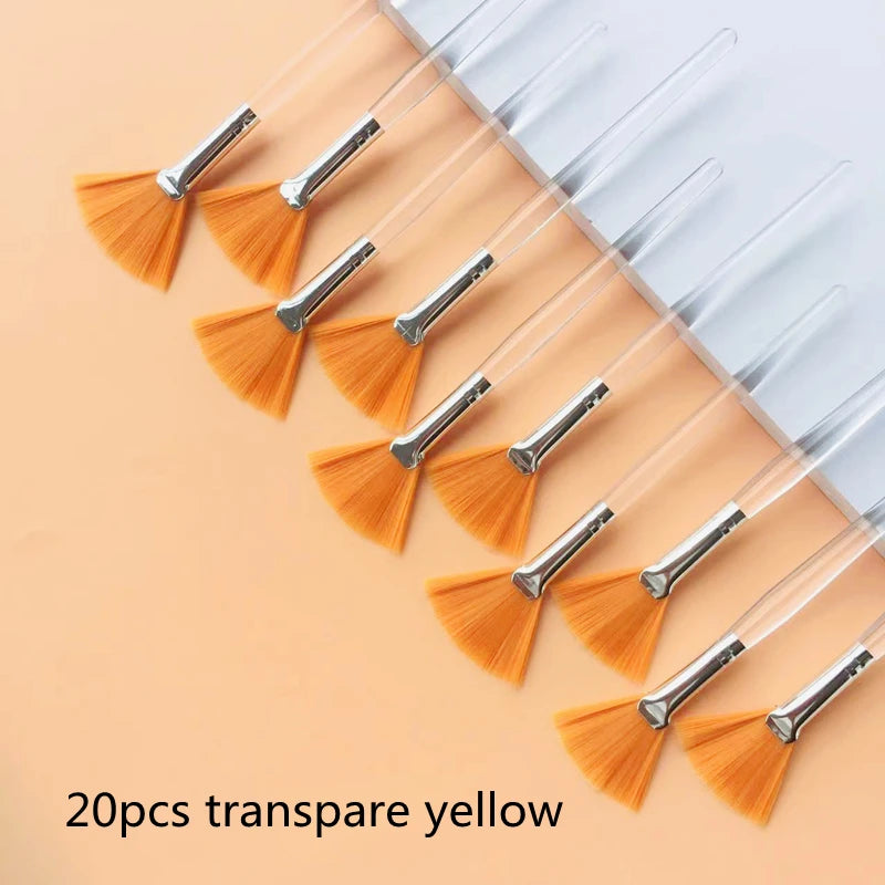 10/20/50Pcs Fan Shape Foundation Makeup Brushes Multifunctional Facial Mask Brush Essential Oil Women'S Beauty Makeup Tools Brush