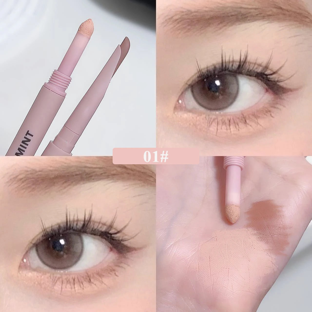 Sweetmint Meniscus Double-Ended Silkworm Eyeliner Shadow Highlight Naturally Brightening Long-Lasting Eye Makeup Two-In-One