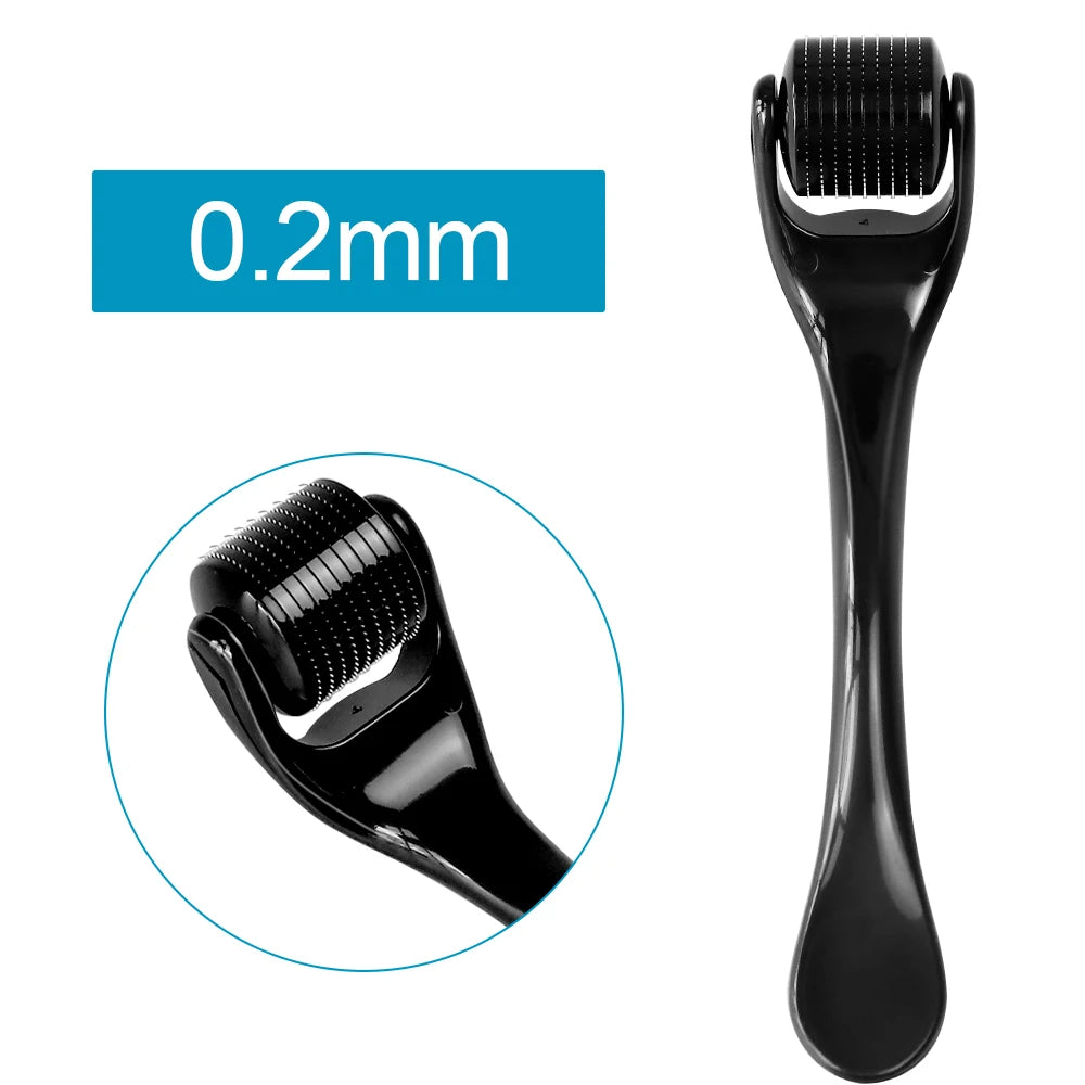 0.2/0.25/0.3mm 540 Microneedles Derma Roller for Hair Beard Grow Facial Skin Care Cosmetic Beauty Instrument for Women and Man