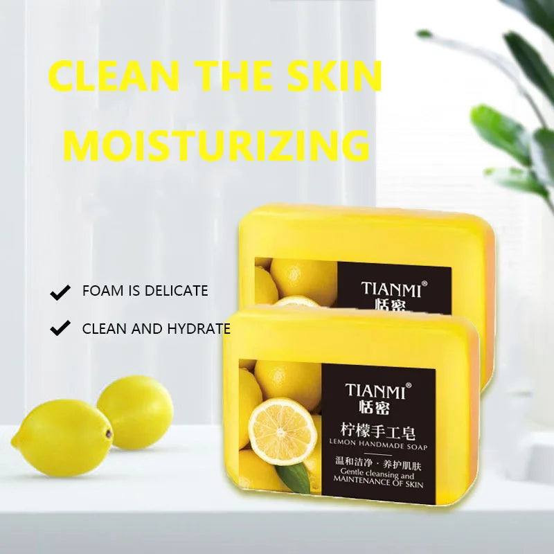 Lemon Handmade Soap - 2PCS Moisturizing Cleansing Bar