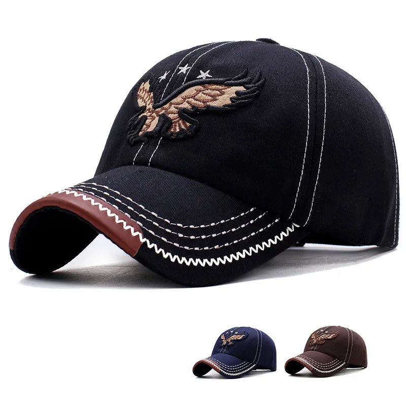 Hats Men'S And Women'S'S Four-Season Shade Baseball Cap Eagle Embroidery Korean Version Trendy Casual Couple Sunscreen Sun Hat