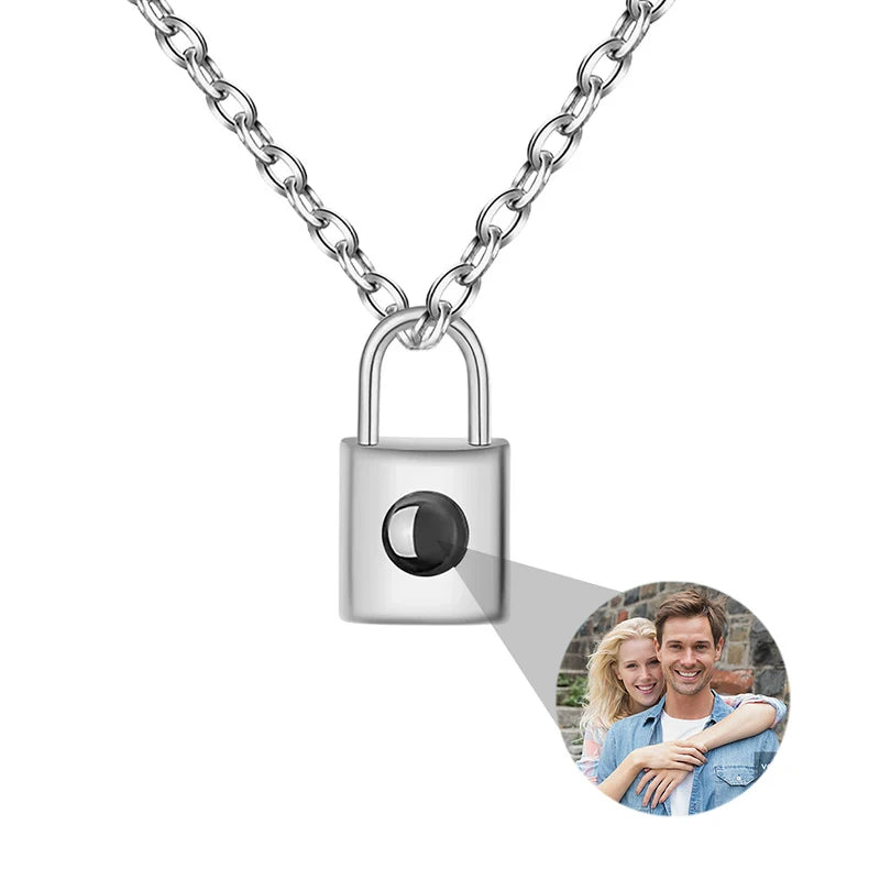 Custom Photo Projection Necklace With I Love You In 100 Languages Personalized Gift For Women