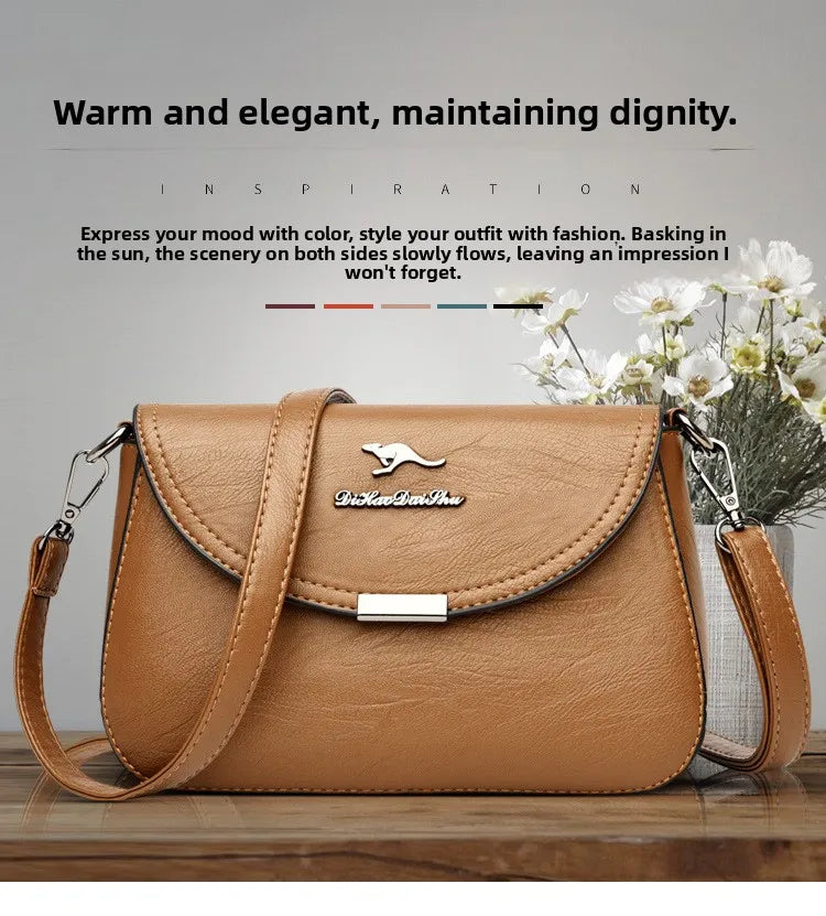 Soft Leather Crossbody Bag Large Capacity Fashionable Women's Shoulder Bag for Middle-Aged Mothers Hot Sale Of The Season New...