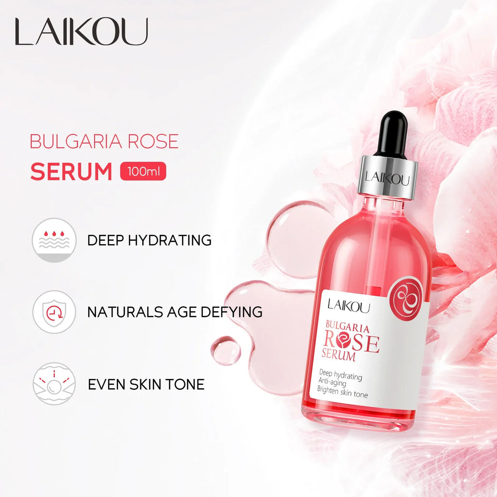 Laikou Rose or Sakura Essence Serum Deep Nourishing Repair Moisturizing Hydrating Anti Aging Facial Treatment Skin Care 100ml