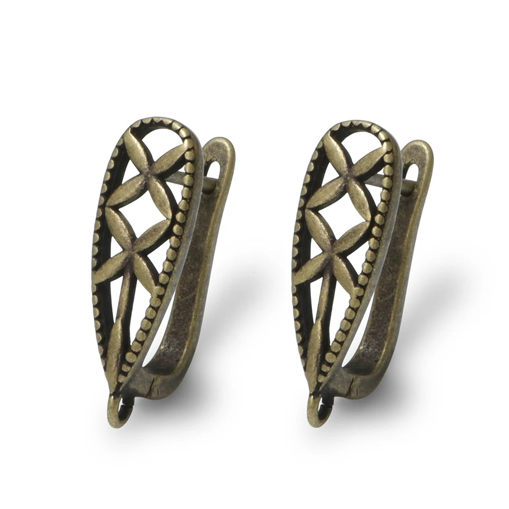1 Pair New Antique Bronze Earrings Findings For Diy Woman Jewelry Earring Hooks Accessories Handmade Making Supplies
