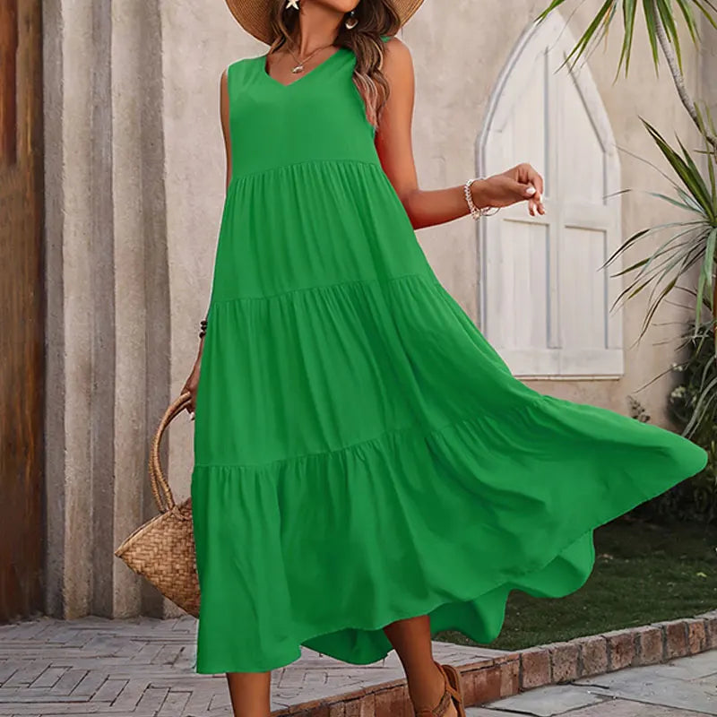 2024 Women Dress Summer Casual Brand Dresses Elegant Yellow Black Dress Femme