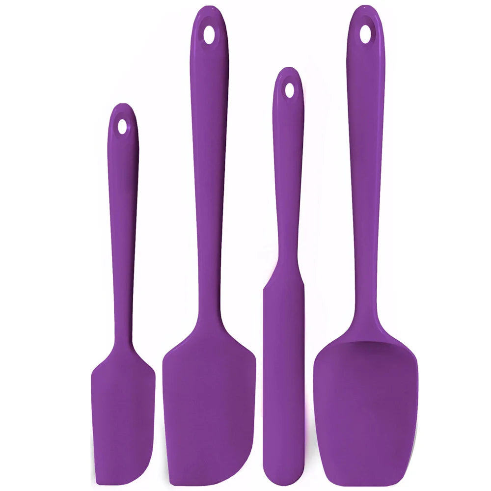 Juego de espátulas de silicona para cocina, espátula de silicona flexible de alta resistencia al calor de 315 °C con mango antideslizante para cocinar, mezclar, hornear, servir y revolver